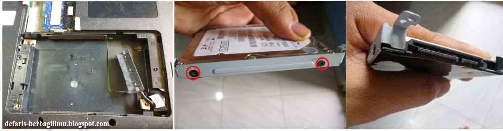 Melepas konektor hardisk compaq 435 Melepas konektor hardisk compaq 435