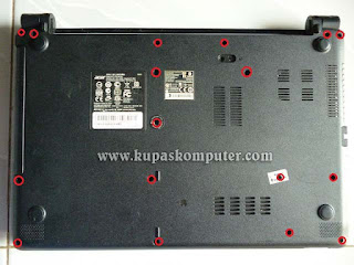 Baut pengunci bodi belakang Acer Aspire E1-410 Baut pengunci bodi belakang Acer Aspire E1-410