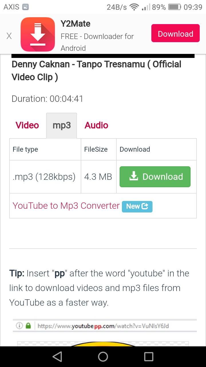 Cara mendownload lagu dan video dari youtube secara mudah